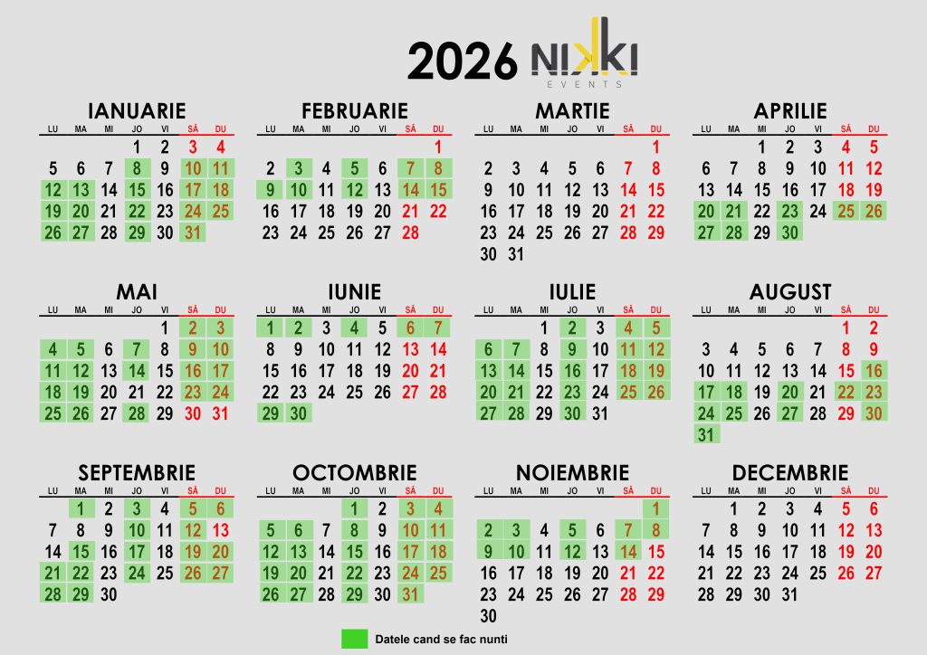 cand nu se fac nunti in 2026-nikkievents.ro