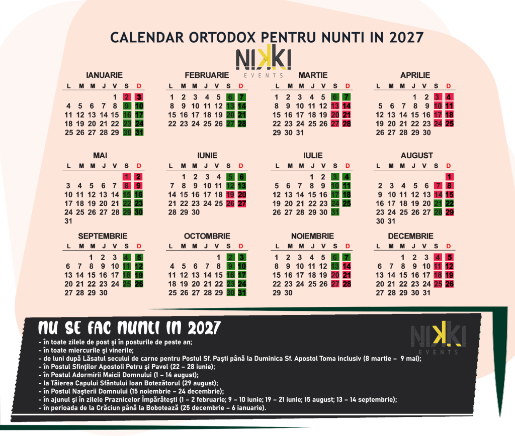 cand nu se fac nunti in 2027 nikkievents